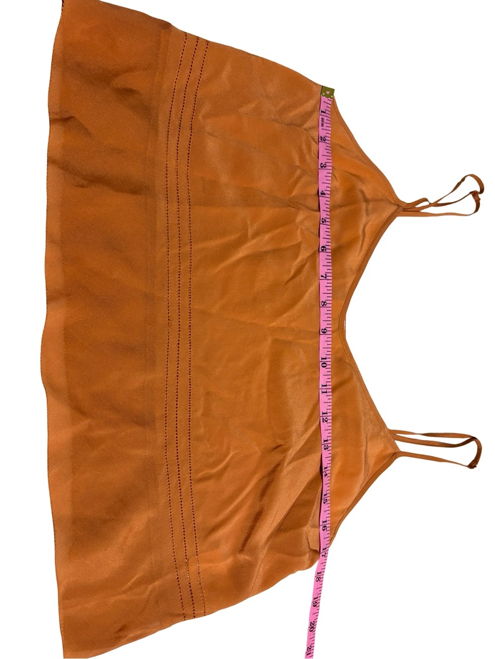Aritzia Wilfred Everly 100% Silk Camisole Top Burnt Orange - Picture 9 of 11